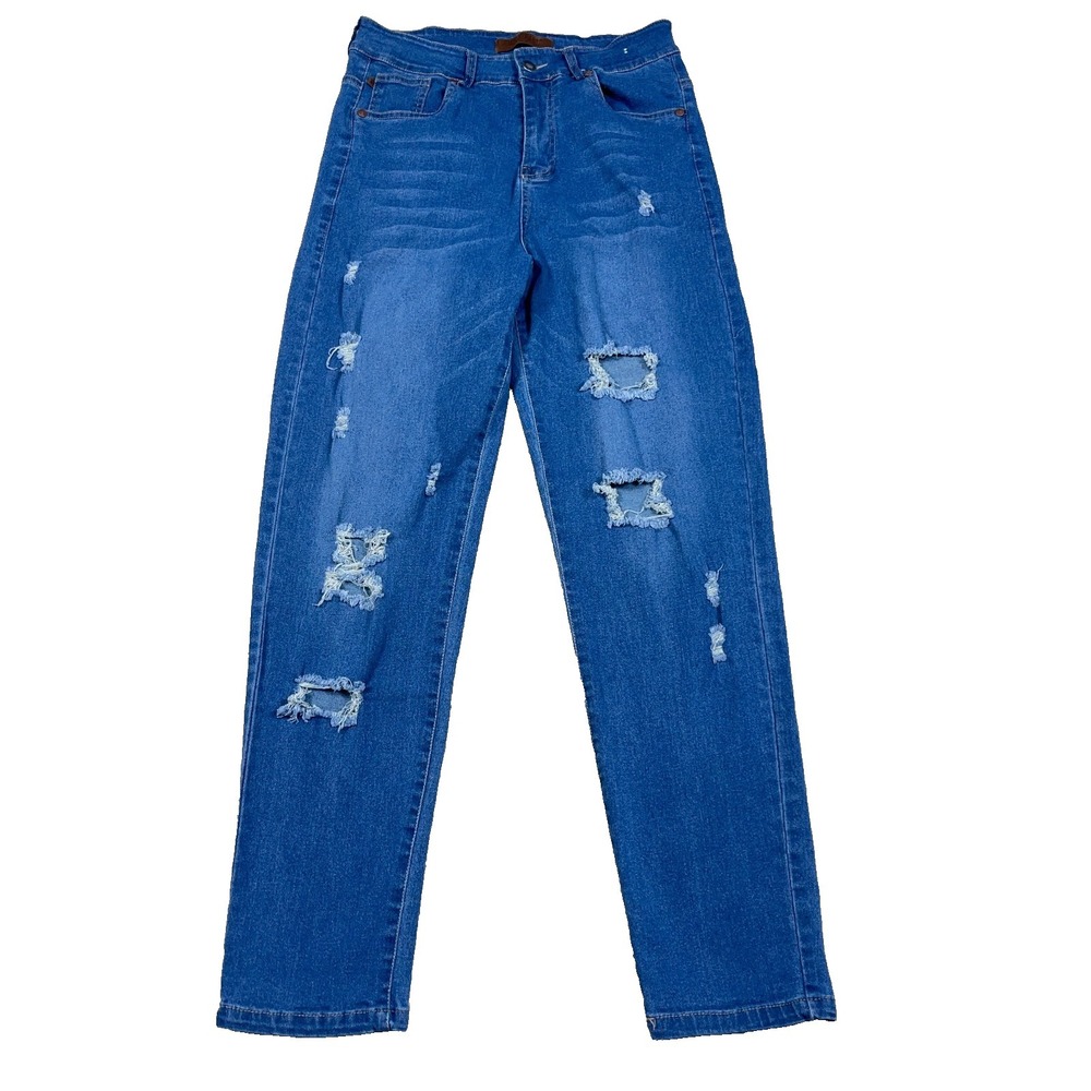Judy Blue‎ Jeans Women Medium Skinny Fit Jegging Med Wash High Rise Holes Rips